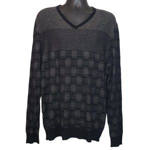 Alfani Men's Black Pullover V-Neck Sweater Sz XL